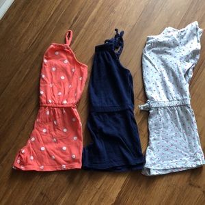 Three old navy rompers size 4T